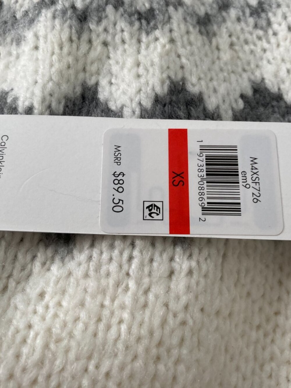 Calvin Klein Fair Isle Sweater XS - Picture 6 of 8
